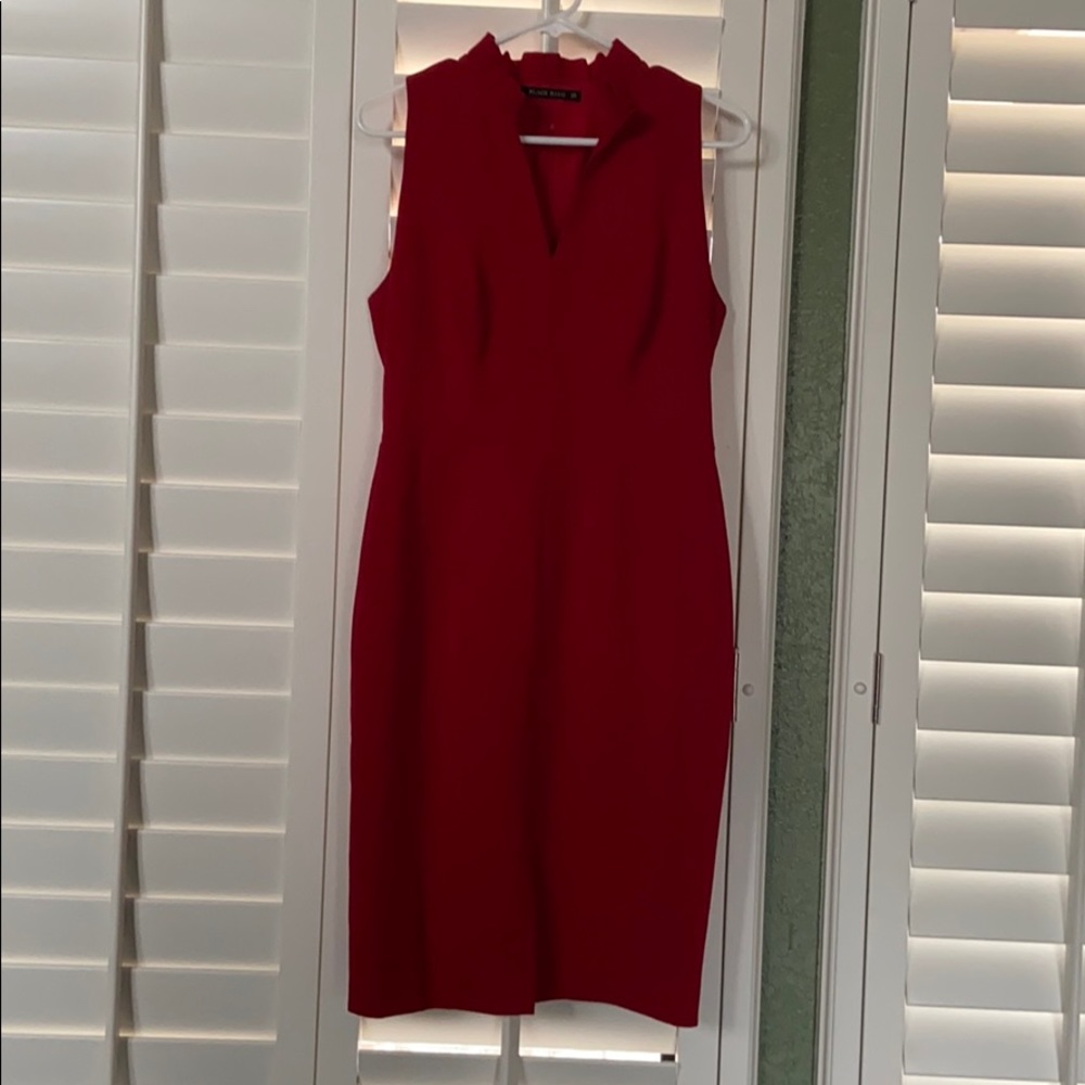 Black Halo red sheath dress. Never wore item and does not fit. smoke free home.